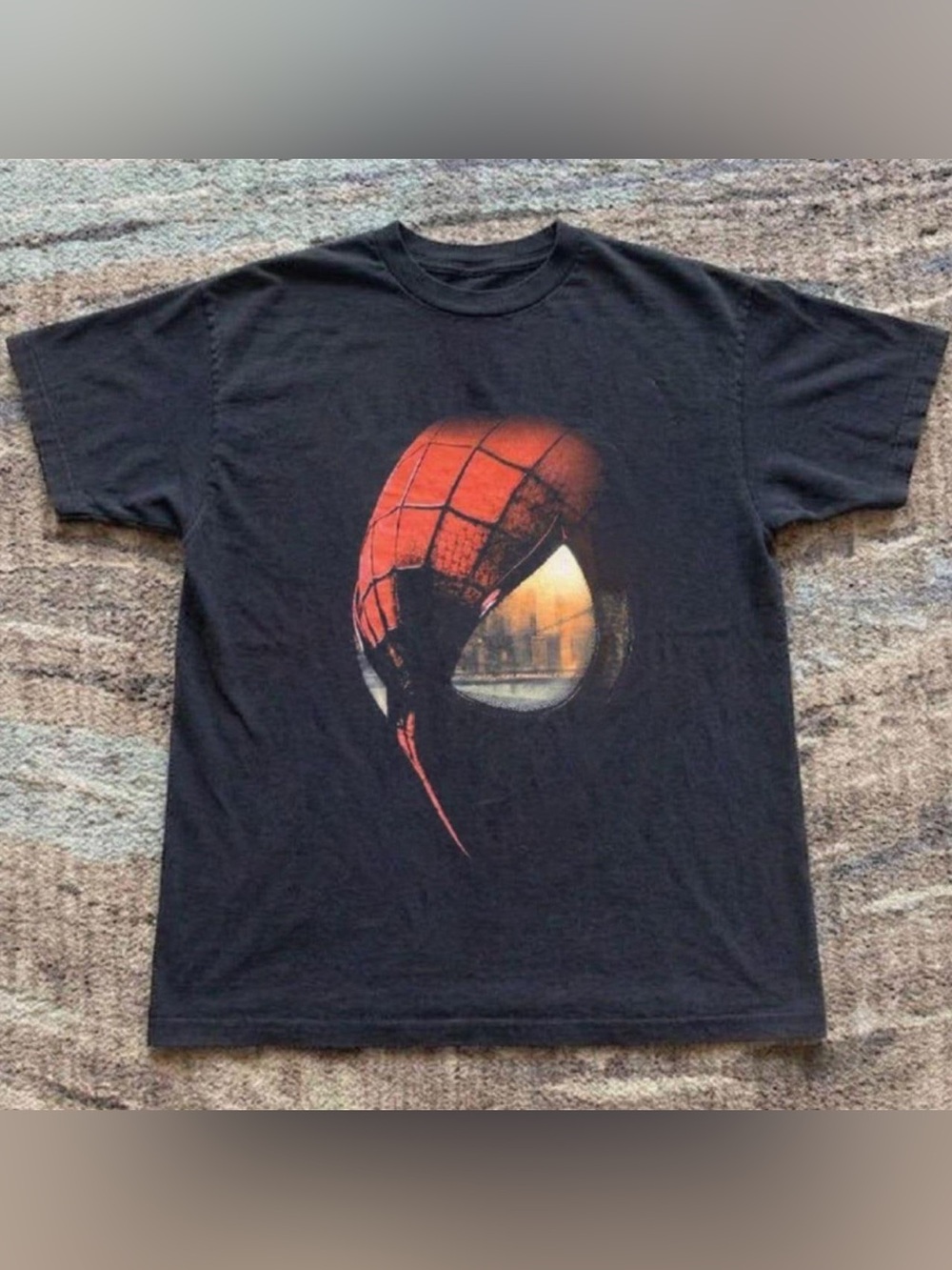 Gildan Black Short-Sleeve Tee with Red Spider Graphic